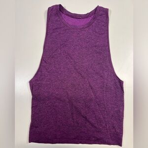 Lululemon Breeze By Muscle Tank Speed Run Seamless Heather Purple Size S/M